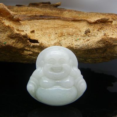 批发供应缅甸翡翠浅豆种弥勒佛吊坠 翡翠玉石笑佛挂件88001173 图片_高清大图 